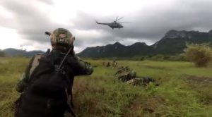 The helicopters used included the MI-17 helicopter and UH-60 Blackhawk helicopter